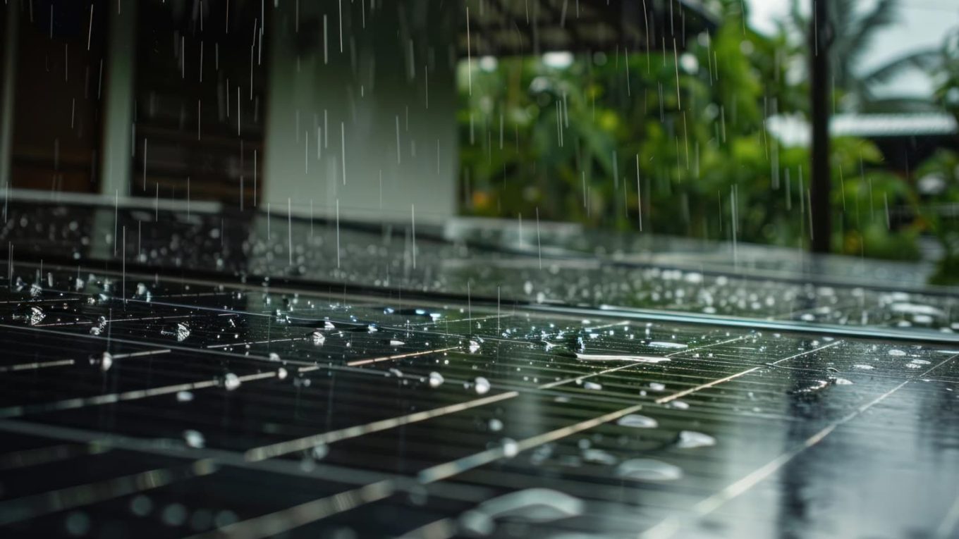 placas solares cuando llueve